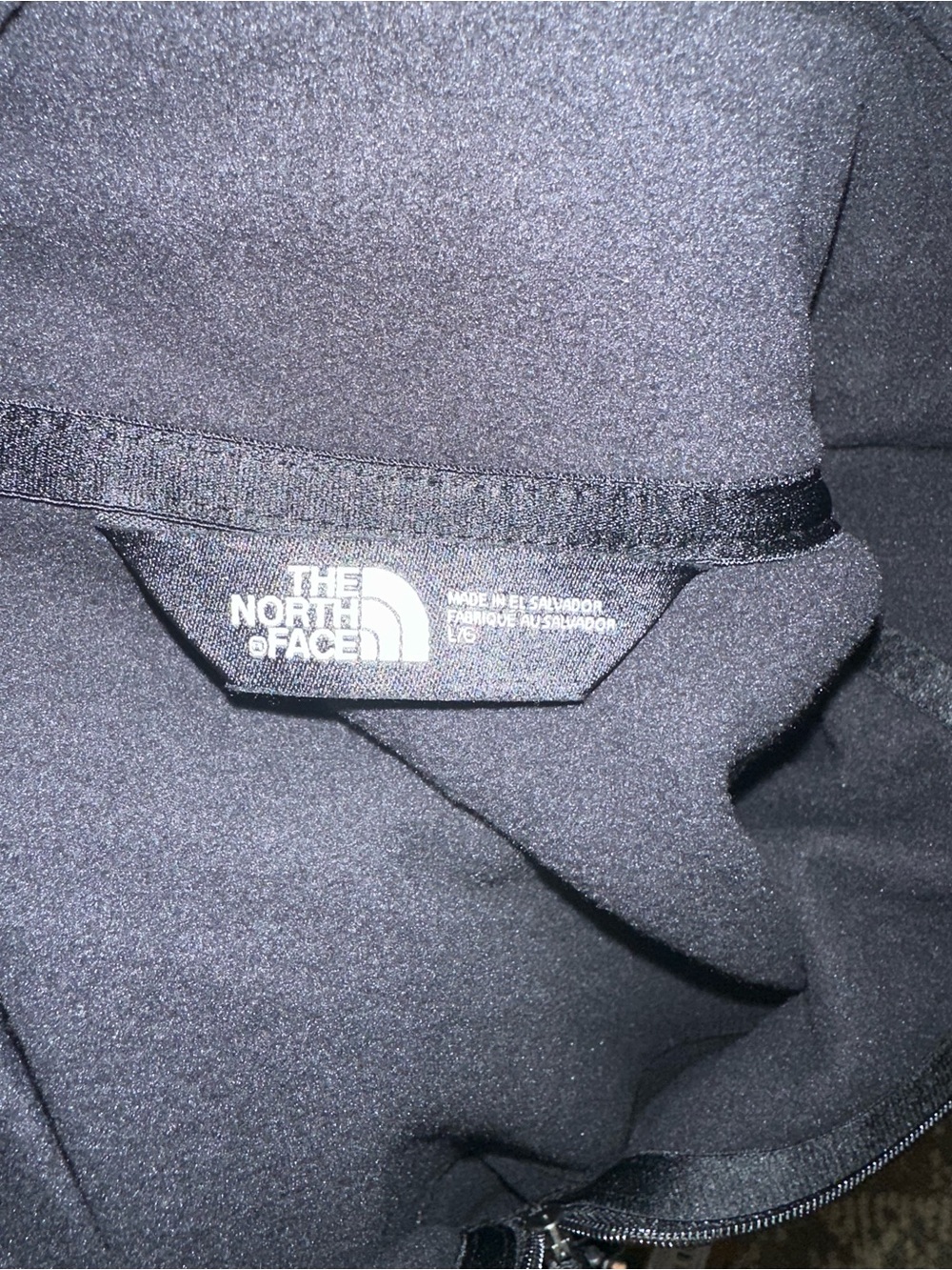 The North Face Black Fleece Pullover with White Logo - Picture 3 of 4